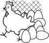 Chicken With Eggs Clip Art